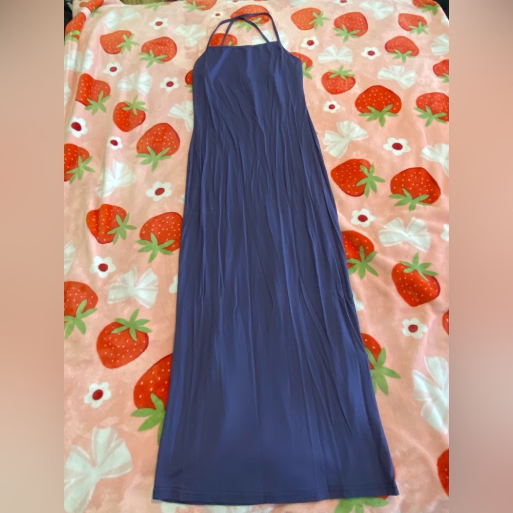 SHEIN Navy Blue Maxi Dress